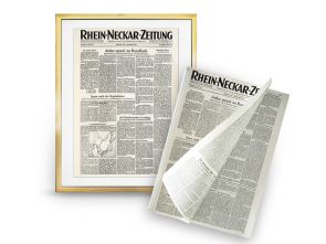 Geschenkzeitung inkl. Titelseite im Rahmen 