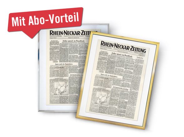 Geschenkzeitung Titelseite im silbernen oder goldenen Rahmen