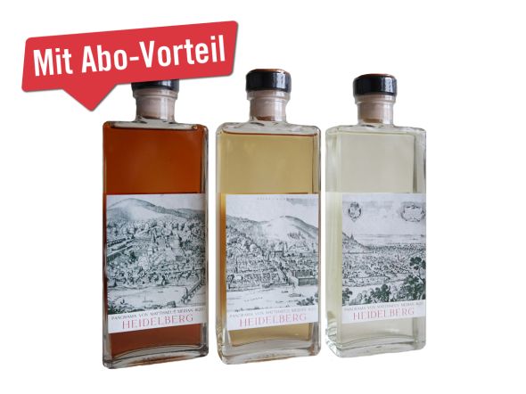 Winterlikörset Heidelberg-infused by Gin verschiedene Geschmacksrichtungen