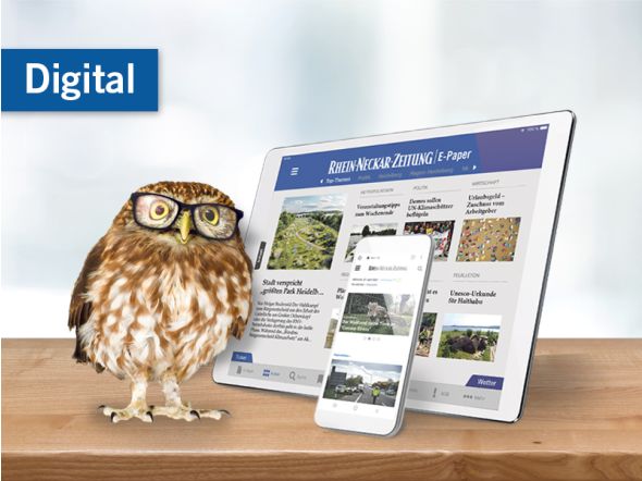 Digital, Tablet und Handy mit RNZ E-Paper Darstellung