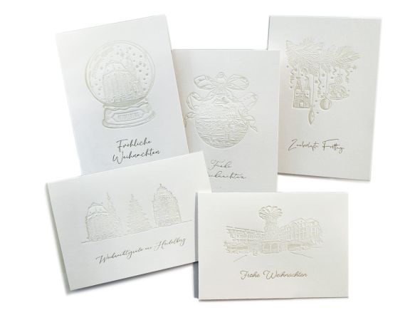 Weihnachtskarten Heidelberg 5er Set