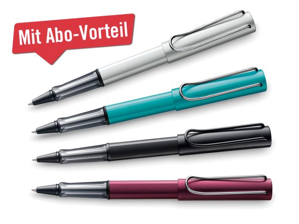 Lamy Tintenroller AL-star in White Silver, Turmaline, Black Purple und Schwarz