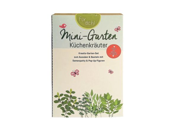 Mini-Garten Küchenkräuter zum Aussäen, Basilikum