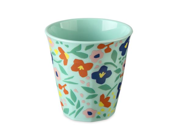 Koziol Nora Blooms Becher in Grün mit Blumenmuster