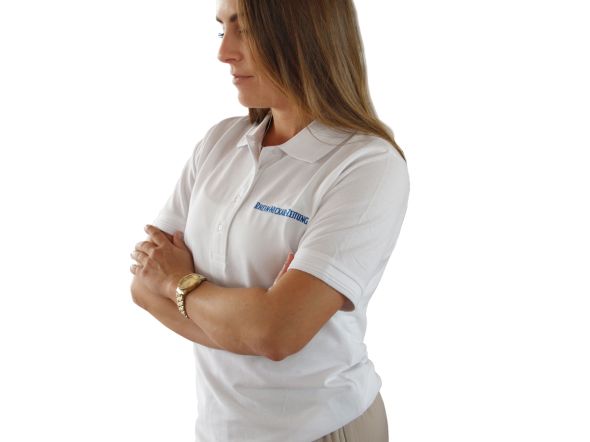 RNZ Poloshirt für Damen mit RNZ Schriftzug in Blau