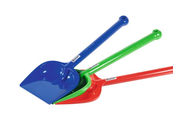Spielstabil Kurzspaten classic in Blau, Grün und Rot