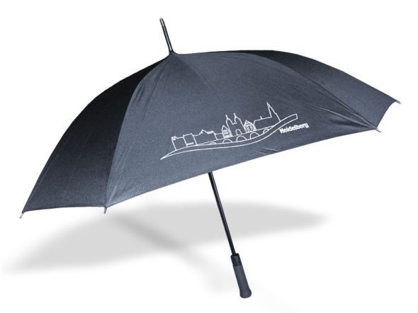 Heidelberg Schirm in Schwarz mit Heidelberg Skyline