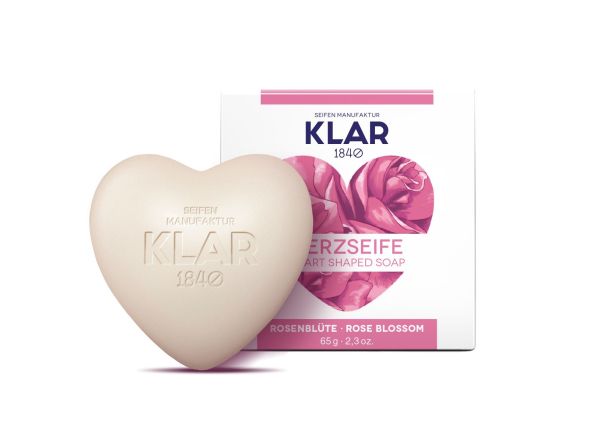 Herzseife in Herzform