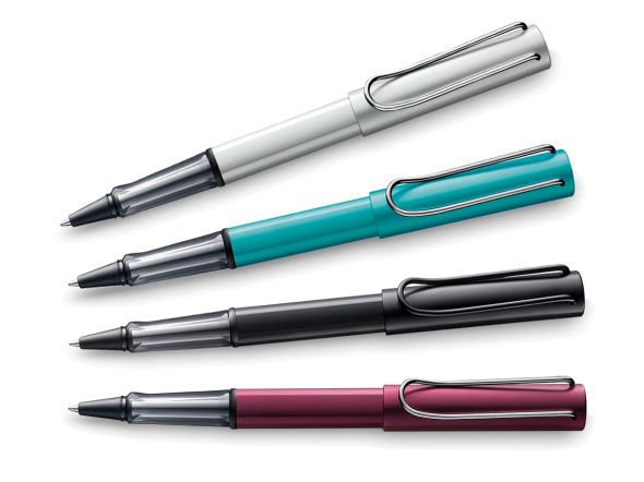 Lamy Tintenroller AL-star in White Silver, Turmaline, Black Purple und Schwarz