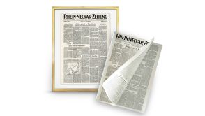 Geschenkzeitung inkl. Titelseite im Rahmen